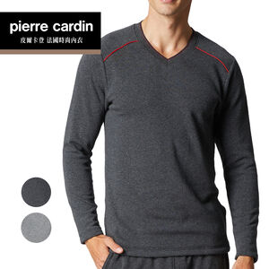 皮爾卡登速熱厚暖絨V領長袖衫-M(顏色隨機出貨)