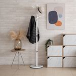 Korean super stable solid wood coat rack, , large