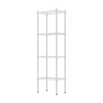 【Y HOUSE】45x30x150cm Lightweight Four-layer Iron Frame Iron Rack - Painted White, , large