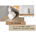【Y HOUSE】60x30x210cm Pine Wood Three-Layer Double Rod Wardrobe with Wheels - White, , large