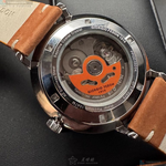 [星晴錶業]GiorgioFedon1919手錶,42mm,GF00131銀白色錶面銀錶殼橘黃色真皮皮革錶帶款, , large