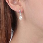 【MORELLATO】Perla 925 純銀典雅珍珠吊墜耳環 SANH03, , large