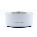 Homerunpet  stainless steel bowl white, , large