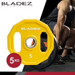 【BLADEZ】OP5-CPU彩色多邊形包膠槓片-5KG (二入組), , large