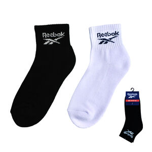 Reebok單入棉選舒厚1/2襪-白色/22~24