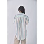 (XL) tommy hilfiger質感棉質條紋綠色短袖上衣二手衣, , large