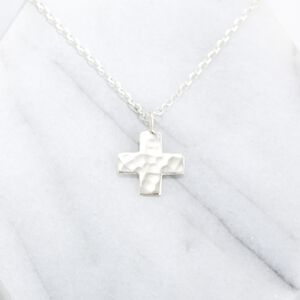 【Angel & Me】手工 鍛敲 祝福 十字架 (大) Cross s925 純銀 生日 情人節 禮物