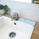 【Monster】 Soft Diatomaceous Earth Absorbent Soap Dish Mat – Misty Sakura Tales (24x8cm) – Glacier Blue, , large
