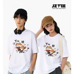 JZ TEE Orange Cat-Off Work Graphic Tee, , large