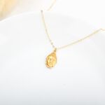 【Angel & Me】Buddha Head s925 sterling silver 24k gold plated necklace gift, , large