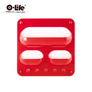 【O-Life】磁吸式壁掛收納盒-F款紅色