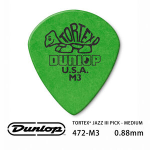 Jim Dunlop Tortex Jazz lll 472R 0.88mm Pick (三片、十片組)【敦煌樂器】