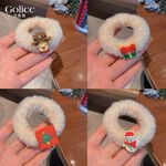 【Gulicc 】古莉可 髮圈 耶誕 毛絨 髮圈 (隨機3入), , large
