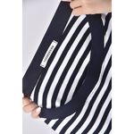 (S) topdressing韓牌質感修身短版條紋藍色短袖上衣二手衣, , large