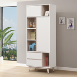 【唯熙傢俱】紀薇橡木雙色2.6尺書櫃, , large