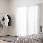 Ready-Made Sheer Curtains – Set of 2 Panels – "Snow Fir" Design – Width 100cm, Height 163/208/238cm – Made in Taiwan – Embroidered – Blue Tones – Machine Washable, , large