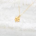 【Angel & Me】幸運草 四葉草 s925 純銀 厚鍍 24k 純金 項鍊, , large