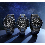 CITIZEN 星辰 湛藍星空 限量 鈦金屬光動能電波萬年曆手錶 AT8187-75E, , large