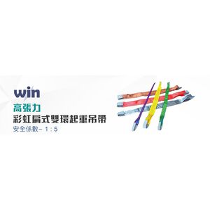WIN 五金 5倍破斷5T*1M-5M國際色標 尼龍吊帶 布帶 吊重 扁帶 工程安全 起重工具 起重吊帶 布繩 吊帶