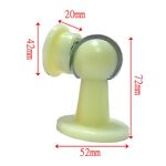 門檔 高級強力電磁門止 戶擋 門檔 門扣 門碰 門頂 門吸 磁石門止 米白 咖啡 木紋, , large