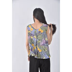 (M) 棉質植物紫色上衣二手衣, , large