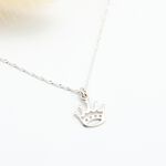 【Angel & Me】Queen King Crown s925 sterling silver necklace Birthday gift, , large