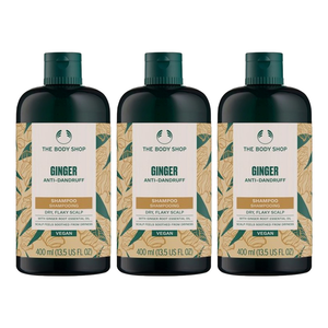 【The Body Shop 美體小舖】 薑根鏗活調理洗髮精 400ml 3入組
