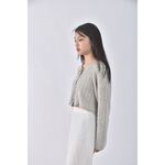 (F) egg修身短版排扣綠色綁帶外套二手衣, , large