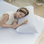 [Yang Qi] Adorar "Fresh Blue" Physical Anti-stumbling Waterproof Breathable 6-foot Double Large Cleaning Mat + Cleaning Pillowcase Three-piece Set (Made in Taiwan), , large