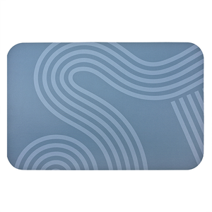 【Monster】 Soft Diatomaceous Earth Printed Mat – Karesansui (58x38cm) – Calm Blue