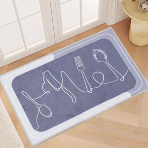 Soft diatomaceous earth water-absorbing non-slip floor mat with color printing