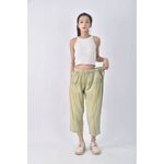 (4XL（含）以上) 高腰綠色長褲二手衣, , large