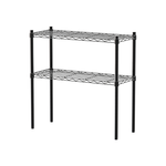 【Y HOUSE】76x30x75公分 輕型兩層鐵架 鐵力士架 層架-烤漆黑, , large