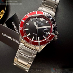 [星晴錶業]ARMANI手錶,42mm,AR00076黑色錶面銀錶殼銀色精鋼錶帶款, , large