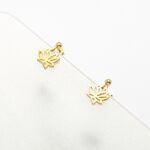 【Angel & Me】Love Lotus s925 sterling silver 24k gold plated earrings gift, , large