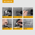 【Y HOUSE】304 stainless steel punch-free dual-purpose folding towel rack/punch-free/drilling/bathroom storage/bathroom towel rack, , large