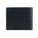 GUCCI Guccissima 壓印牛皮對開零錢袋短夾/深藍色, , large