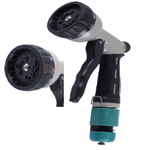 9-Function Zinc Alloy Garden Hose Nozzle Set &ndash; Includes Quick Hose Connector, , large