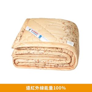 【卓瑩光波】奈米遠紅外線金枝米黃毯被｜5×7呎｜秋冬加厚款