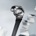 CASIO 卡西歐 G-SHOCK 金屬色雙顯電子錶-百搭銀 GM-S110-1A, , large