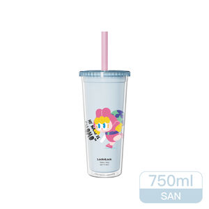 樂扣酷趣珍奶吸管隨行杯750ml-淘氣娃藍