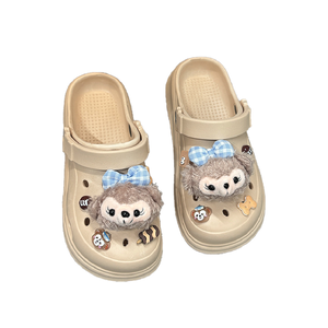 Plush Bear Platform Slippers – Ultra Soft Closed-Toe Design