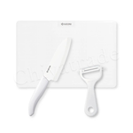 【KYOCERA京瓷】40週年限量版 抗菌陶瓷刀 削皮器 砧板 黑刀 黑刃 白刀 白刃 超值三件組-(刀刃14cm)-任選色, , large