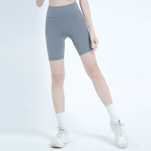YOGA FLOW Slim Shorts - 3D剪裁修身五分褲 - 冰川灰 Charcoal Grey