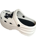 [e shoe store] Amy height-enhancing women's hole shoes/gardener shoes/waterproof slippers white 23.5CM, , large