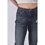 (XL) essential jeans高腰丹寧牛仔質感藍色長褲二手衣, , large