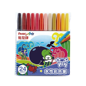 【Pentel 飛龍】細字彩色筆 24色 /袋 S3602-24 -