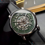 [星晴錶業]ARMANI手錶,44mm,AR00079雙面機械鏤空錶面銀錶殼深黑色真皮皮革錶帶款, , large