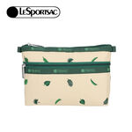 Lesportsac Cosmetic Clutch 雙層拉鍊化妝包 / 綠色慢旅, , large