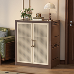 【AOTTO】65面寬中古藤編可調節收納鞋櫃(AC-218), , large